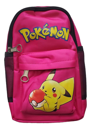 Mochila Pokémon Pikachu Mariconera 2 Compartimientos Escuela