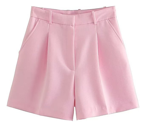 Traf-pantalones Cortos Con Bolsillos Laterales Para Mujer204