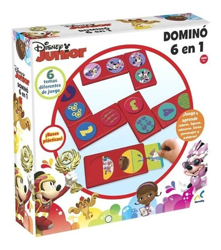 Domino 6 En 1 Disney Junior Novelty Juego De Mesa