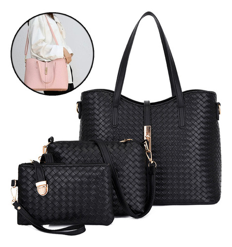 Juego De Bolsos For Mujer De 3 Piezas, Bolso De Mano Modern