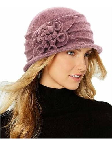 Sombrero Cloche Redondo Mujer, Sombrero Invierno Cloche Lana