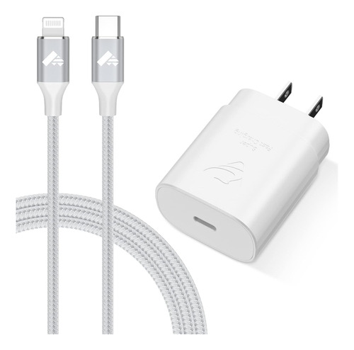 Cargador Rápido 25w Para iPhone X 11 12 13 14 + Tipo C Cable