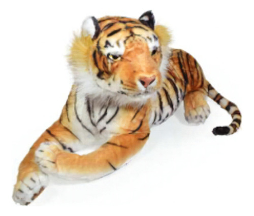 Peluche De Animal Tigre Suave De 60cm Calidad Premium Color Amarillo claro