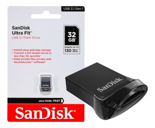 Pendrive Sandisk 32gb Ultra Fit 3.1 Original Speed 130mb/s