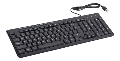 Teclado Para Pc Multimedia Usb Color del teclado Negro