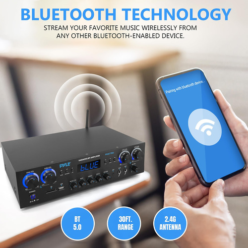 Amplificador De Teatro De Áudio Doméstico Receptor Estéreo 8