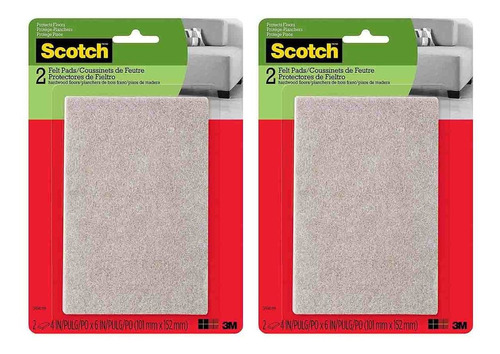 Protector De Fieltro Adhesivo 3m Scotch Beige X 4u - Rex