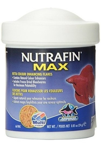Alimento Betta Color Enhancing Flakes Nutrafin Max 24g X 2u