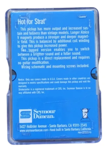 Micrófono Seymour Duncan Ssl 3 Hot Strat Bridge
