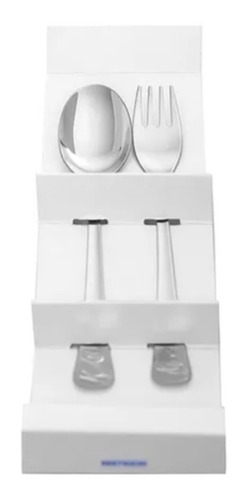 Imagem 2 de 6 de Jogo Talheres Tramontina Garfo E Colher Bebe Aço Inox Kit 2p