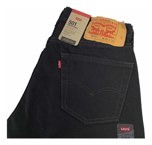 Jeans Levi's 501 Hombre Original Fit 0660 Negro Look Trendy
