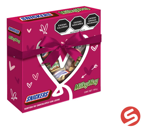 Chocolate Mini Snickers Milky Way Regalo San Valentin 105 Gr