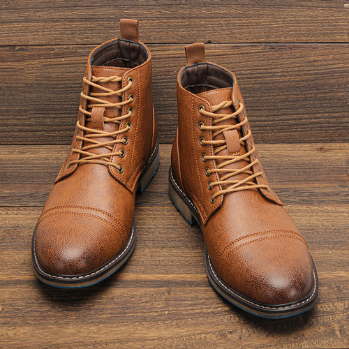 Botas De Tornozelo Masculinas, Calçados Confortáveis Em Cour