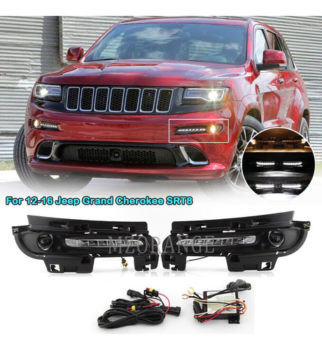 Grand Cherokee Srt8 2012-2016 Par De Faros Niebla Led