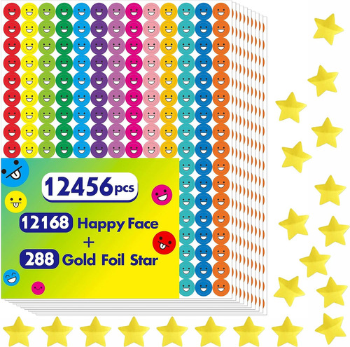 12456 Piezas Happy Smile Face Star Stickers Mega Bundle...