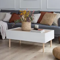 Comprar Mesa De Centro Minimalista Arhbo Blanco 100 Cm