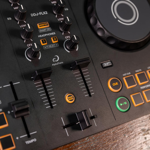 Controlador De Dj Alphatheta Ddj-flx2 Compact De 2 Canales