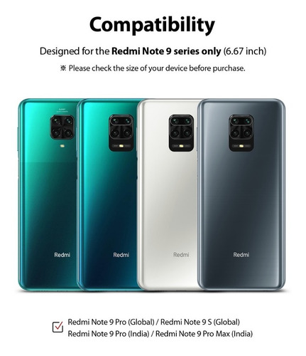 Imagen 5 de 9 de Film Dual Easy Xiaomi Redmi Note 9s/9 Pro/max Ringke Pack X2