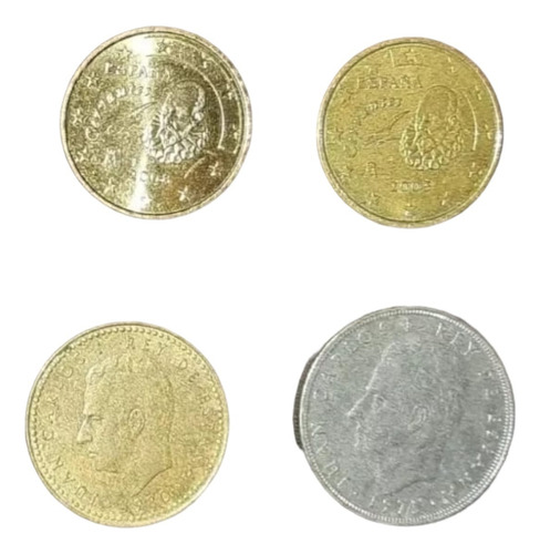 10 Centavos De Euro 2003 Y 2008 + 1 Y 5 Pesetas
