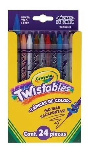 Lapices De Colores Crayola Twistables Con 24 Lapices