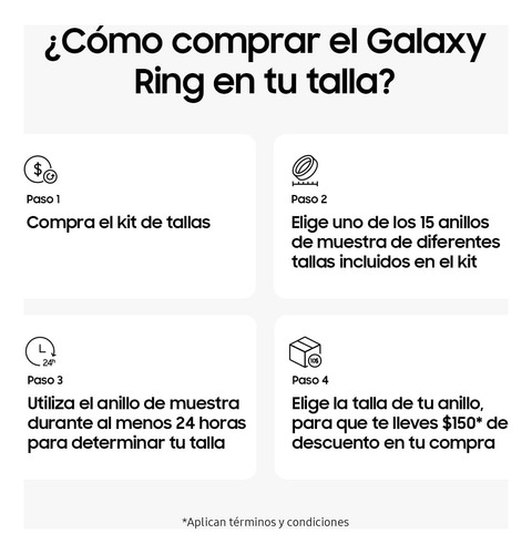 Samsung Galaxy Smart Ring Oro Size 14
