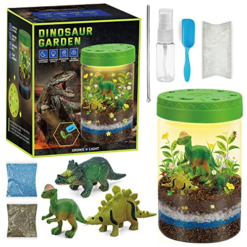 Kit De Terrario De Dinosaurios Iluminados Niños, Jugue...