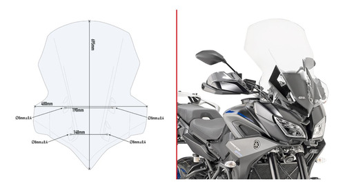 Givi Kit Bolha E Suporte De Bolha Tracer 900gt 18 Acima