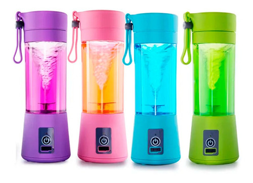Mixer Liquidificador Portatil Licuadora Recarregavel Shake Cor Rosa Usb