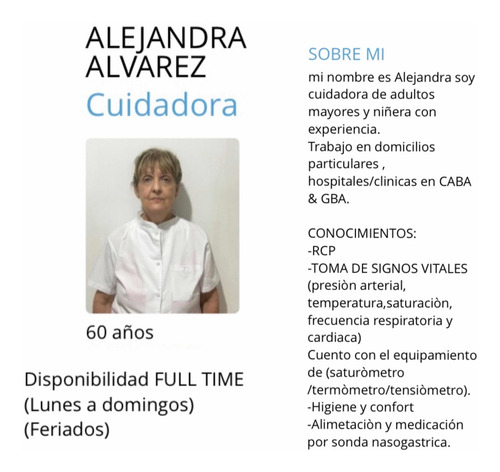 Imagen 1 de 1 de Cuidadora