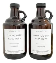 Comprar Set X 2 Lavadero\u002Flaundry Botellón 1 Litro Jabón+suavizante