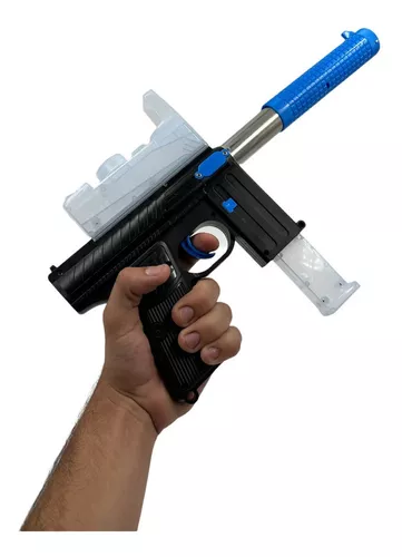 Arma Nerf Brinquedo Pressão Lança Dardos E Bolinhas De Gel