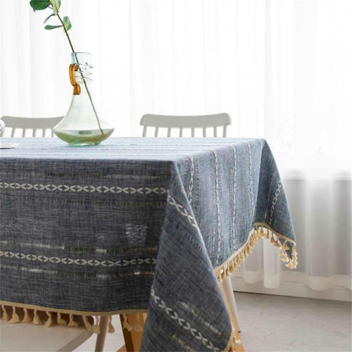 Mantel Rectangular Mantel De Lino De Algodón Funda De Me