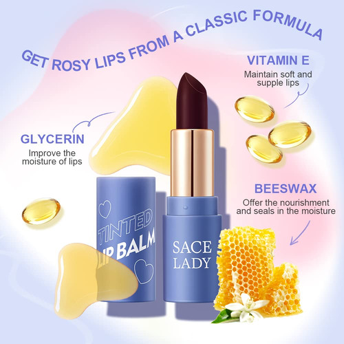 Jgo Bálsamo Labial Con Color Hidratante Natural Para Labios