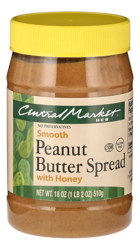 Crema De Cacahuate Con Miel Smooth Peanut Butter Honey 510g