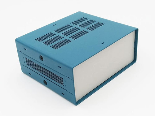 Caja Electronica Diy In Aluminio Completo Azul