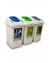 Comprar Estacion De Reciclado Colombraro 3 Cestos Adosables 60 Lts