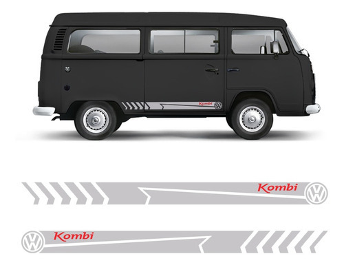 Faixa Kombi Sport Standard Adesivo Cinza Lateral Volkswagen