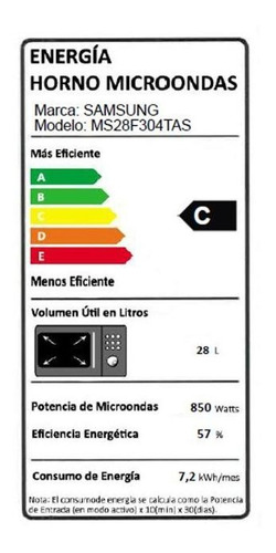 Imagen 3 de 6 de Microondas Negro Con Esmalte Cerámico 28l
