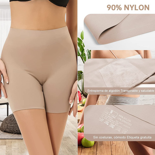 Pantalones Cortos Tipo Bóxer Con Cintura Alta Para Mujer