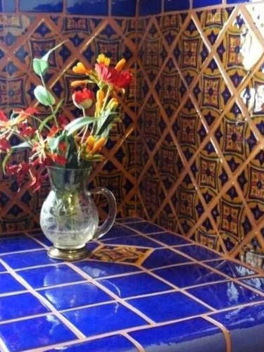 Piso Ceramico Artesanal Azulejo Saltillense Brilloso O Matte