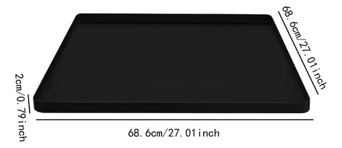 Silicona Mini Nevera De La Alfombra Del Piso Bandeja Negro