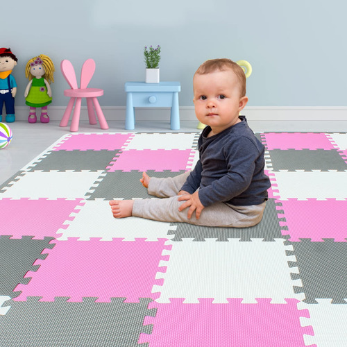 Alfombra De Juego Puzzle Foam Para Bebés Yostrong®, 18 Ficha