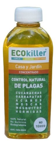 Ecokiller Repelente Orgánico Concentrado Casa Jardín 60ml