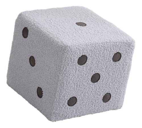 Dice Cube Otomano, Taburete Cúbico Para Terciopelo Azul L