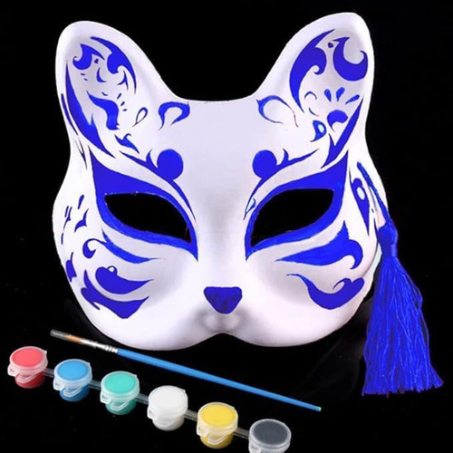 Juego De Máscaras Para Gatos Macadam Creative Diy Con Pintur