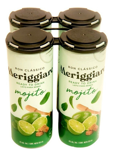Four Pack Mojito Meriggiare Ready To Drink 355ml