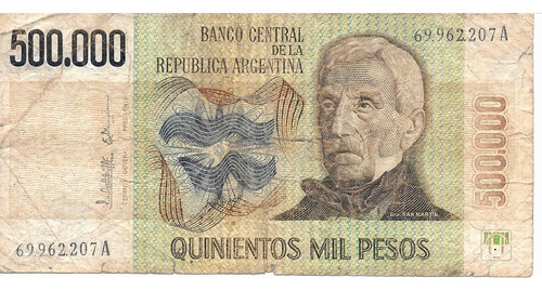Bottero 2510 - Billete De 500.000 Pesos Ley Año 1981