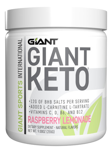 Giant Sports Keto-cetonas Exógenas Bhb Carnitina Sin Cafeína Sabor Raspberry Lemonade