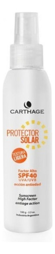 Carthage Protector Solar Textura Ligera Spf 40 X 100 G