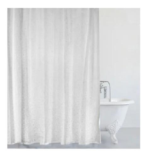 Cortina De Baño Premium - Tela Blanca Antihongos Labrada